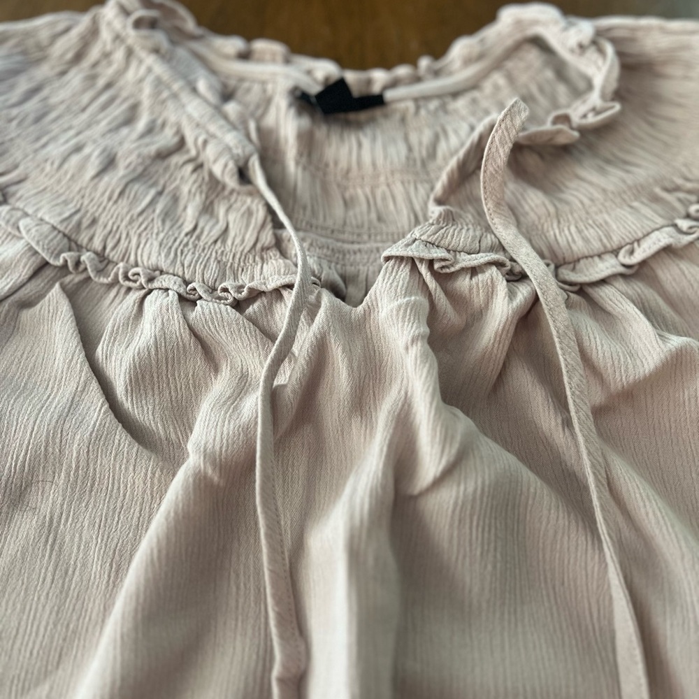 Torrid Cream Ruffled Blouse - Picture 3 of 3